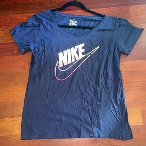 NIKE XL navy blue workout  t shirt with “NIKE” on front